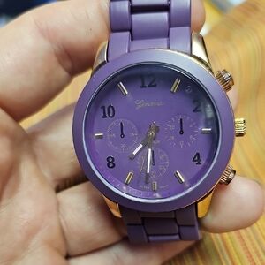 Geneva Elegant Purple and Gold Timepiece